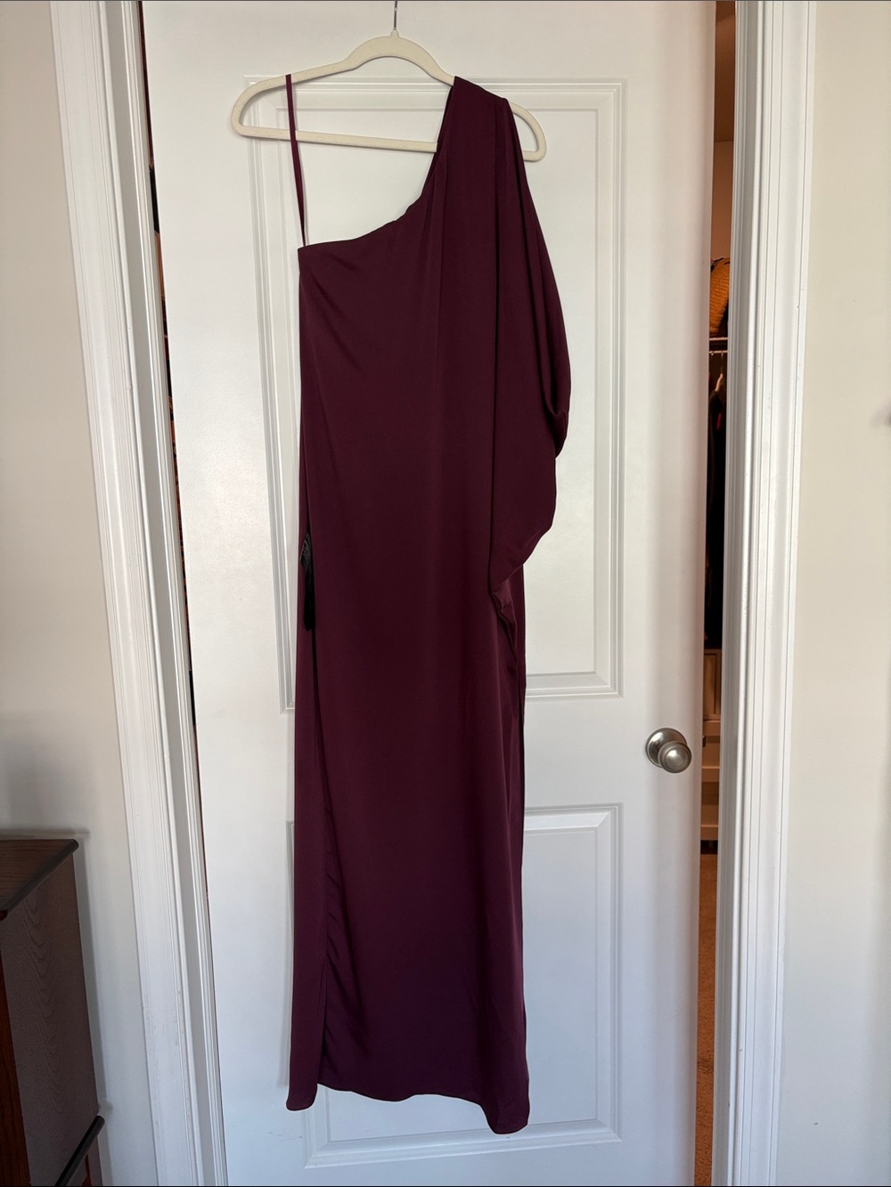 BCBGMaxAzria One-Shoulder Evening Gown